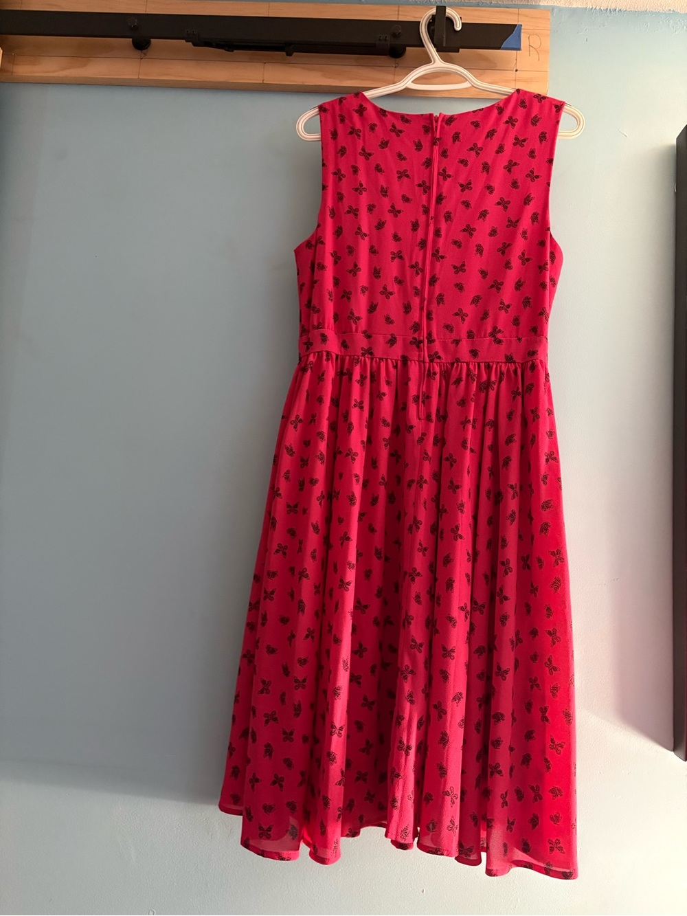 Torrid Hot Pink Dress with Black Butterfly Print - Picture 4 of 4